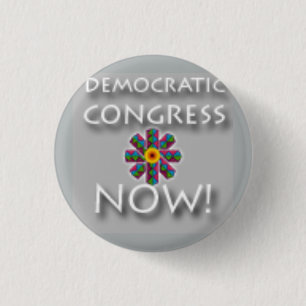 Democratisch Congres nu Partij Logo Ronde Button 3,2 Cm
