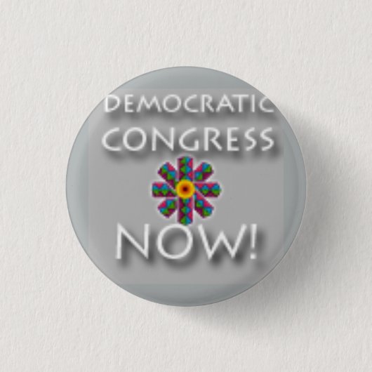 Democratisch Congres nu Partij Logo Ronde Button 3,2 Cm (Voorkant)
