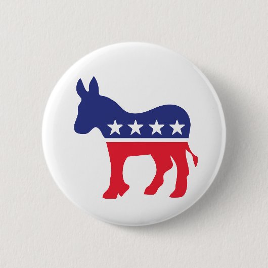 Democratisch Donkey American Politics Ronde Button 5,7 Cm (Voorkant)