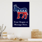 Democratisch Donkey Custom Poster (Keuken)