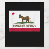 Democratisch Donkey Dumb Liberal Nancy Pelosi Cali Wijn Etiket (Enkel label)