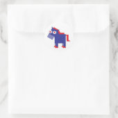 Democratisch Donkey Ronde Sticker (Tas)