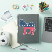 Democratisch Donkey-Vintage vernederd Sticker (iPad Cover)