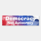 Democratisch en niet autocratisch bumpersticker (Voorkant)