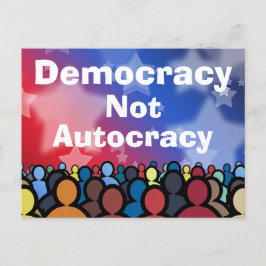 Democratisch geen Autocratie Briefkaart