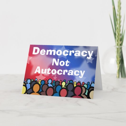 Democratisch geen Autocratie Kaart (Voorkant)