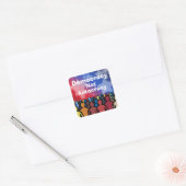 Democratisch geen Autocratie Vierkante Sticker (Envelop)