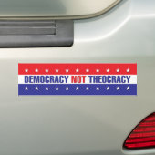 Democratisch geen Theocratie Bumpersticker (Op auto)