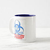 Democratisch insluiting tweekleurige koffiemok (Voorkant links)