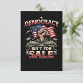 Democratisch Is Niet Te Koop Bedankkaart (Staand voorkant)