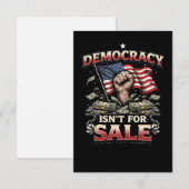 Democratisch Is Niet Te Koop Bedankkaart (Voorkant / Achterkant)