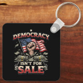 Democratisch Is Niet Te Koop Sleutelhanger (Achterkant)