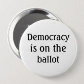Democratisch is op het stembiljet Berichtknop Ronde Button 4,0 Cm (Voorkant /achterkant)