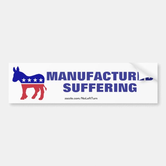 Democratisch lijden is gefabriceerd bumpersticker (Voorkant)