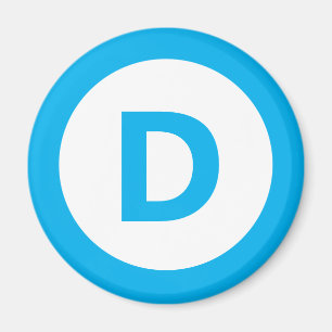 Democratisch partijlogo magneet
