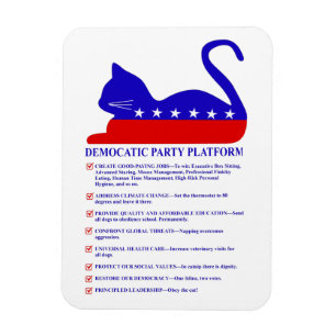 Democratisch partijplatform Funny Political Cat 3" Magneet