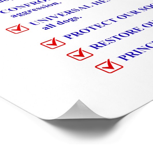 Democratisch partijplatform Funny Political Cat Poster (Hoek)