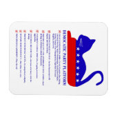 Democratisch partijplatform grappige politieke kat magneet (Horizontaal)
