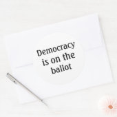 Democratisch proces op het stembiljet Bericht Rond Ronde Sticker (Envelop)