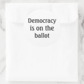 Democratisch proces op het stembiljet Bericht Rond Ronde Sticker (Tas)