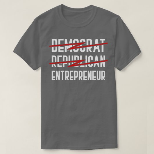 Democratisch republikeins ondernemerskapitalisme t-shirt (Design voorkant)