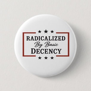 Democratisch sociaal geradicaliseerd door basisdec ronde button 5,7 cm