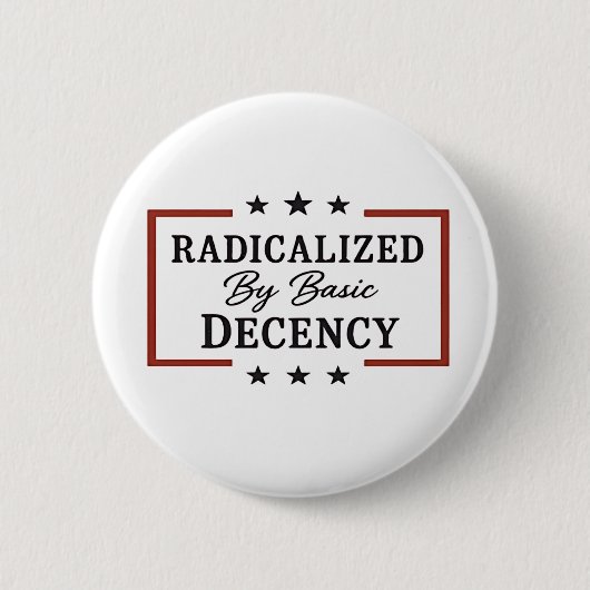 Democratisch sociaal geradicaliseerd door basisdec ronde button 5,7 cm (Voorkant)