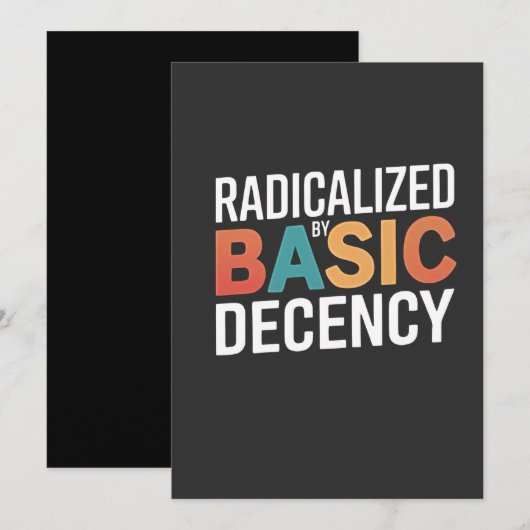 Democratisch Socialisme Geradicaliseerd Door Basis Kaart (Voorkant / Achterkant)