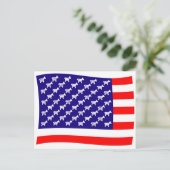 Democratisch sterren en stripes Vlag Briefkaart (Staand voorkant)