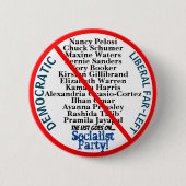 Democratisch uiterst links VS Ronde Button 5,7 Cm (Voorkant)