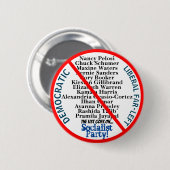 Democratisch uiterst links VS Ronde Button 5,7 Cm (Voorkant /achterkant)