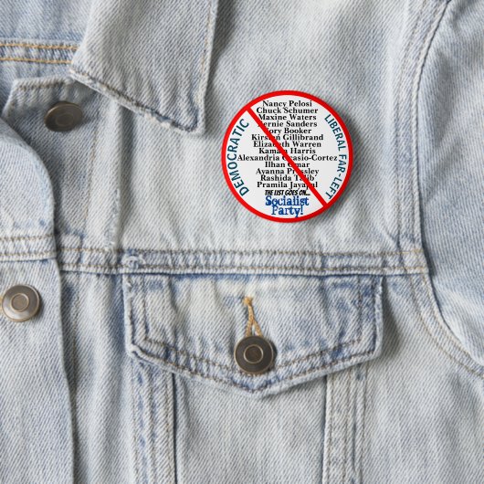 Democratisch uiterst links VS Ronde Button 5,7 Cm (In situ)