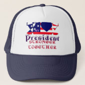 Democratisch zijn wij een steviger team van presid trucker pet (Voorkant)