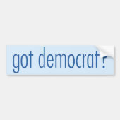 Democratische Bumpersticker. Bumpersticker (Voorkant)