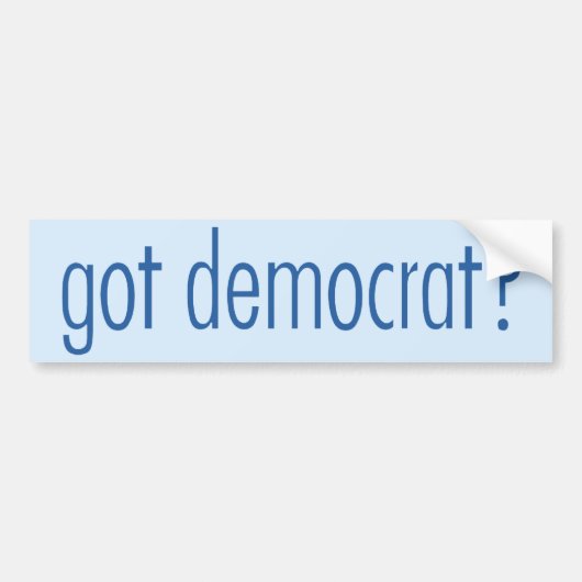Democratische Bumpersticker. Bumpersticker (Voorkant)
