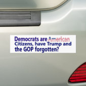 Democratische burger bumpersticker (Op auto)