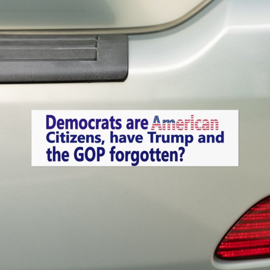 Democratische burger bumpersticker (Op auto)