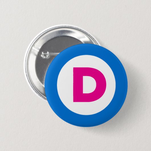 Democratische Button (Voorkant /achterkant)