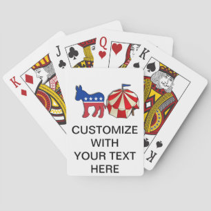 Democratische Circus Politiek Word Puzzle Pokerkaarten