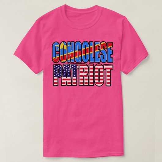 Democratische Congolese Amerikaanse patriot Pride T-shirt (Design voorkant)