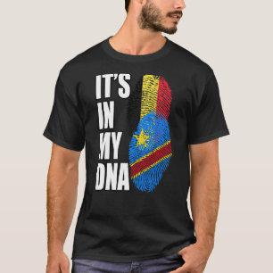 Democratische Congolese en Belgische Mix DNA-vlag T-shirt
