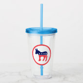 Democratische Donkey Acryl Drinkbeker (Voorkant)