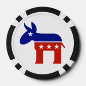 Democratische Donkey Gifts Poker Chips (Achterkant)