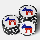 Democratische Donkey Gifts Poker Chips (Opstapeling)