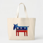Democratische Donkey Grote Tote Bag (Voorkant)