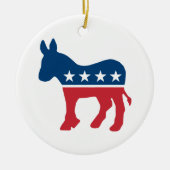 Democratische Donkey Keramisch Ornament (Voorkant)