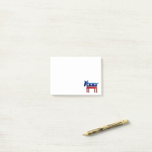 Democratische Donkey Post-it® Notes (Op bureau)