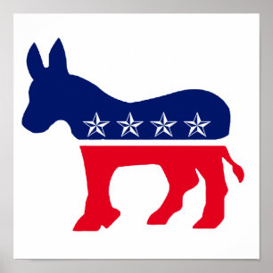 Democratische Donkey Poster