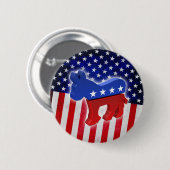 Democratische Donkey Ronde Button 5,7 Cm (Voorkant /achterkant)