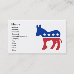 Democratische Donkey-Visitekaartjes Visitekaartje